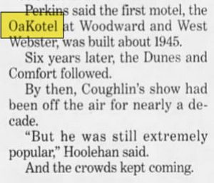 Oakotel Hotel - Dec 2003 Article (newer photo)